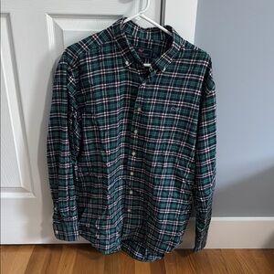 Vineyard Vines Men's Green Plaid Shirt